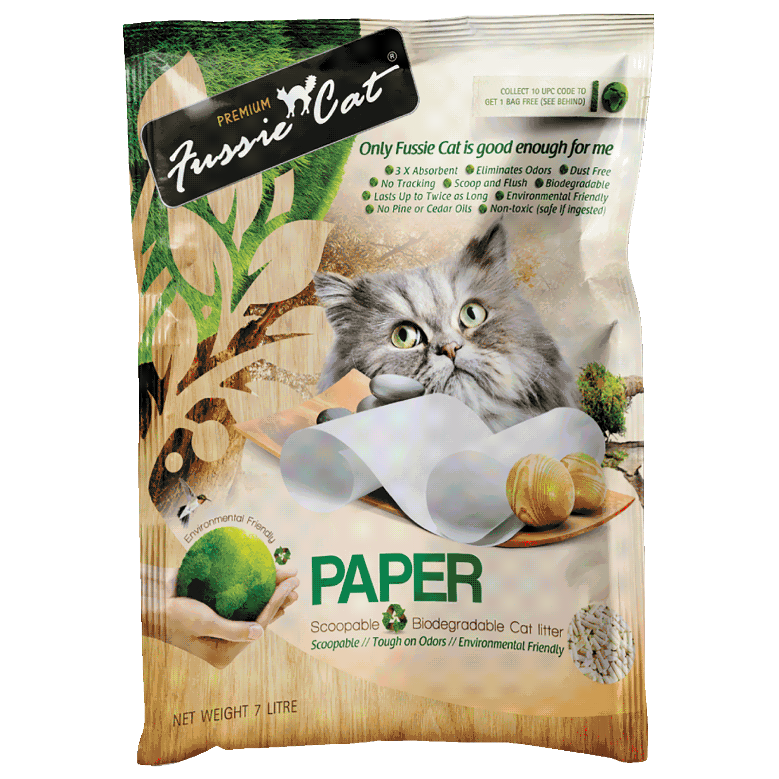 fussie cat paper litter